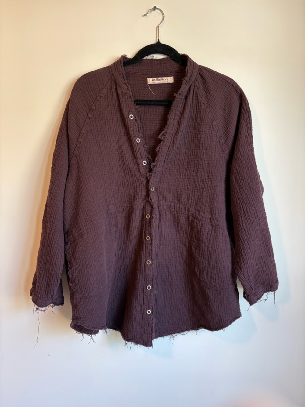 We The Free Summer Daydream Brown Button down Shirt